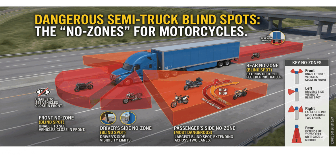 no-zone motorcycle crash Quad Cities